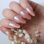 Cat eye Nude Ombre Long Almond with application kit