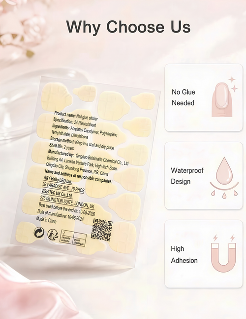 24 pcs (1 Sheets) 3M Breathable Double-Sided Adhesive Stickers