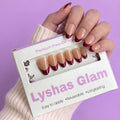Red French Short Almond nails with Application kit
