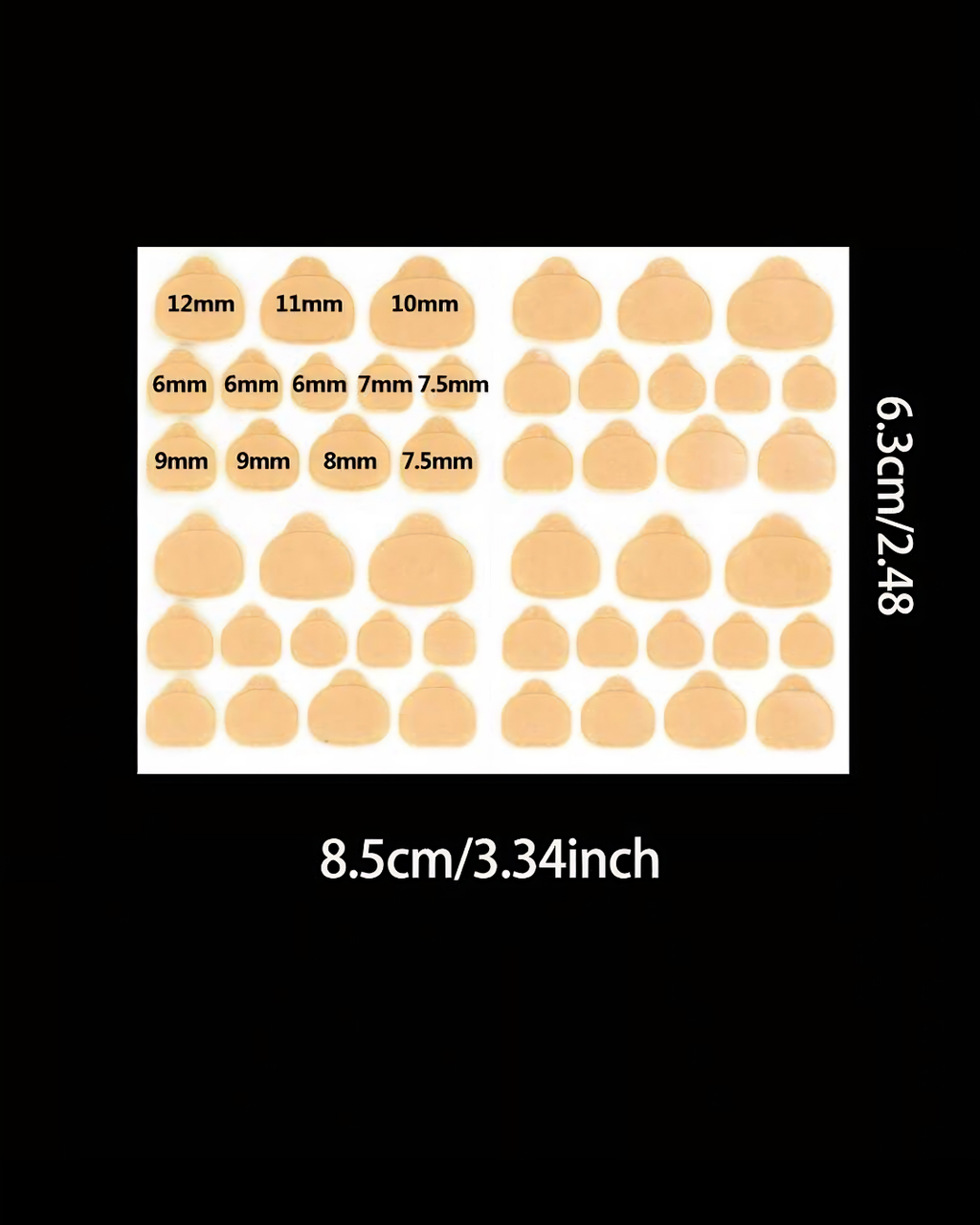 24Pcs 3M Toe double-sided Sticker Sheet