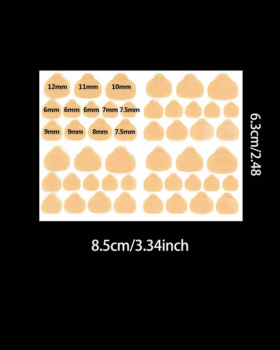 Bundle of 10 Sheets 3M Double-Sided Toe Nail Stickers