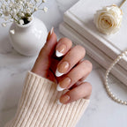 Skin White-French Short Almond with Application kit