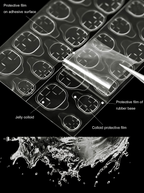 24pcs (1 Sheets) Double-Sided Jelly Gel Nail Stickers, Suitable For Press-On Manicure