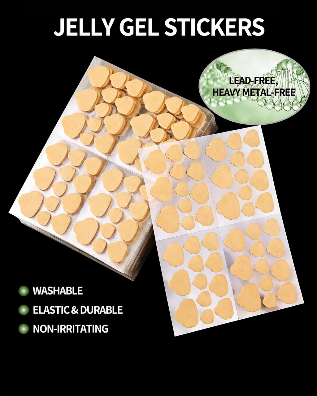 Bundle of 10 Sheets 3M Double-Sided Toe Nail Stickers