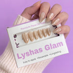 Cat eye Champagne Gold Short Almond with Application kit
