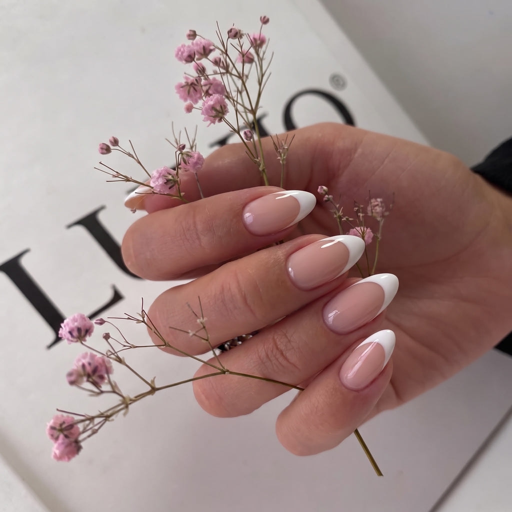 Apricot White-French Short Almond with Application kit