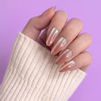 Cat eye Nude Ombre Long Almond with application kit