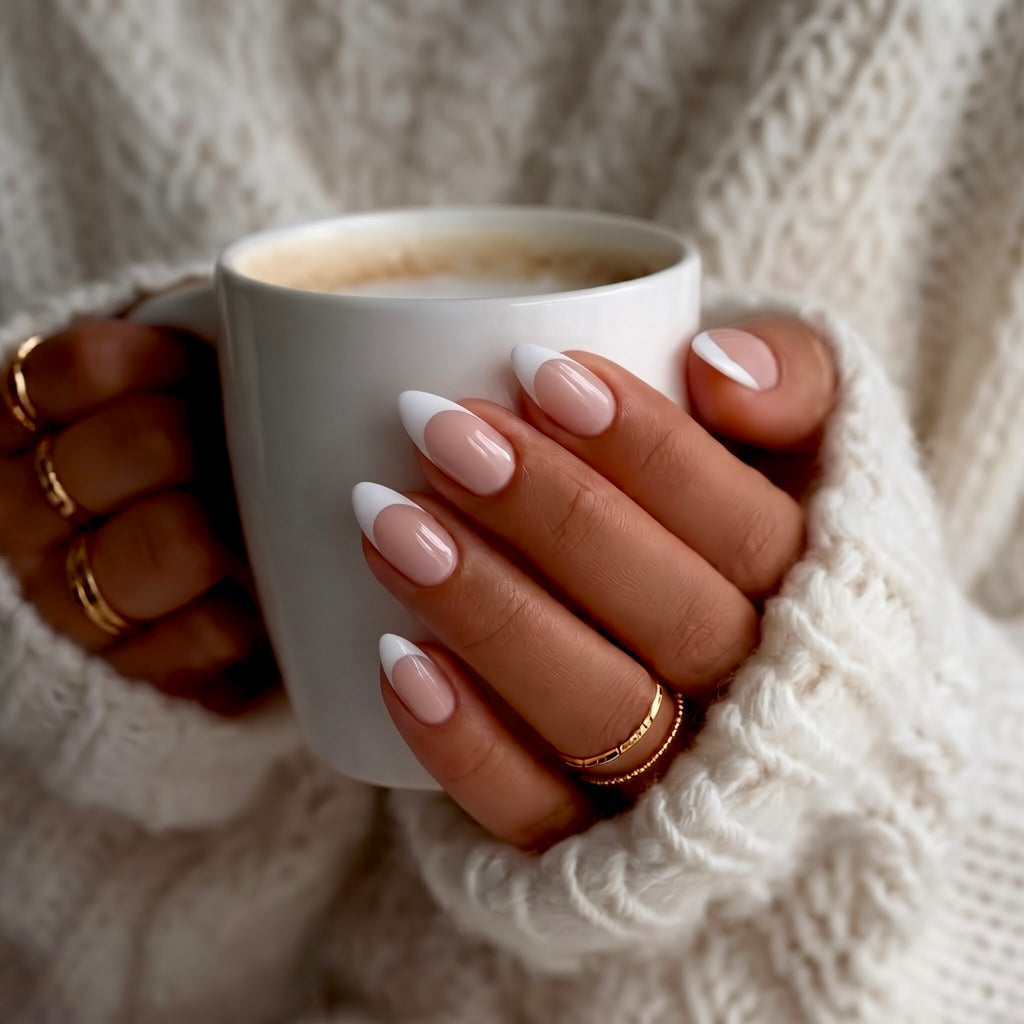 Apricot White-French Short Almond with Application kit