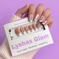Cat eye White-French Short Almond with Application kit