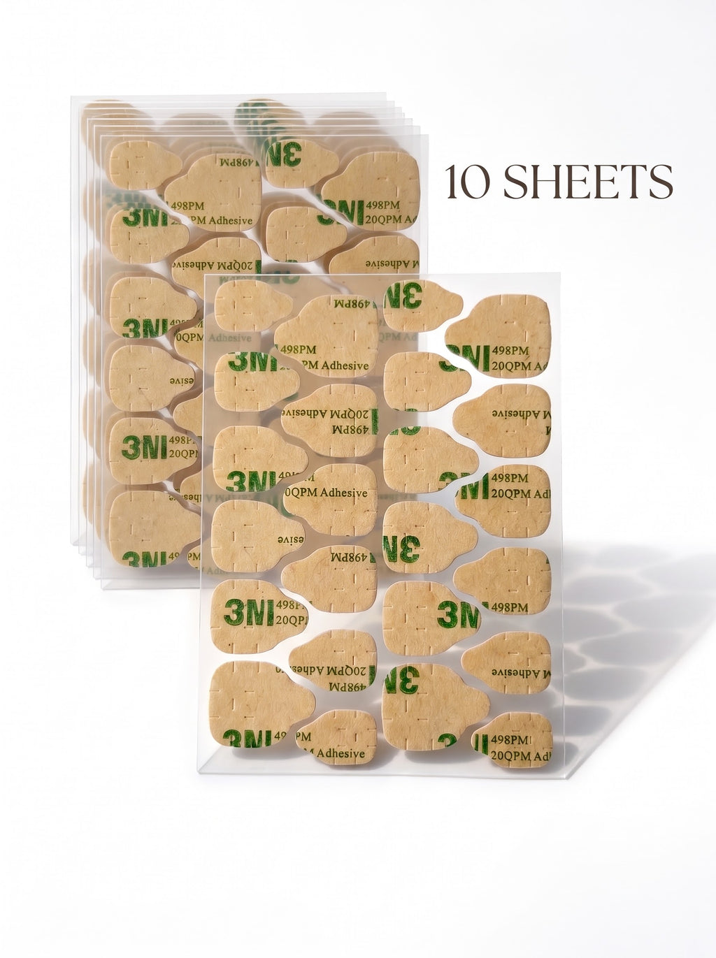 Bundle of 10 Sheets 3M Double-Sided Nail Stickers