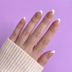 Skin White-French Short Almond with Application kit