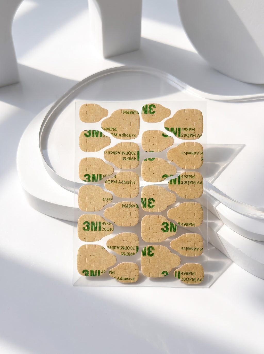 24 pcs (1 Sheets) 3M Breathable Double-Sided Adhesive Stickers