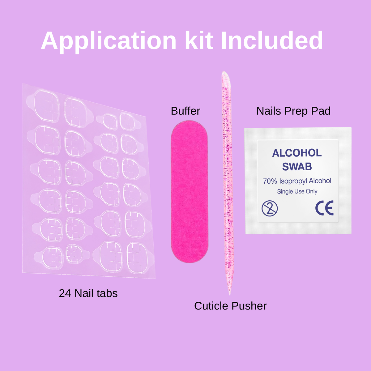 Cat eye Red wine Long Almond with Application kit